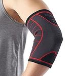 Rymora Elbow Support for Men and Women - Elbow Brace Compression Sleeve for Weightlifting, Working Out & Weak Joints - Slate Grey, Medium