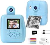 PROGRACE Instant Print Kids Camera - 1080P Digital Camera for Kids, Toys Camera with Instant Pictures, Birthday Gifts for 3-12 Year Old Girls Boys