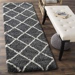 STONEMUNK® Super Soft Shaggy Rugs Fluffy Carpets, Indoor Modern Plush Area Rugs for Living Room Bedroom Kids Room, Upgrade Anti Skid Durable Rectangular Fuzzy Rug - (Grey - Box, 2x5 Feet)