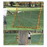 EZGoal Pro Lacrosse Folding Throwback Rebounder, Orange, 6'X6', 87091