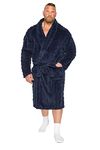 BadRhino Big & Tall Navy Cable Dressing Gown - Men's - Plus Size Curve