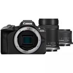 Canon EOS R50 Mirrorless Camera + RF-S 18-45mm F4.5-6.3 IS STM + RF-S 55-210mm F5-7.1 IS STM Lens - 24.2MP, APS-C, 15fps | 4K Oversampled 6K Video | Wi-Fi, Bluetooth | Compact for Travel & Vlogging