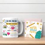 SINCE 7 STORE Ceramic Personalised Thank You Teacher Mug With Your Favorite Teacher's Name, Appreciation Mug With Lovely Messages/Gift For Teacher's Day, Birthday Or Special Ocassion, 350Ml, White