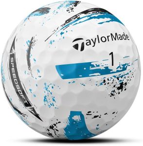 TaylorMade SpeedSoft Ink Golf Balls, Blue – Soft Feel, High Visibility