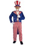 Forum Patriotic Party Uncle Sam Costume, Red, Standard