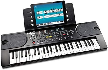 RockJam RJ549 RockJam 49-Key Portable Digital Piano Keyboard with Power Supply and Sheet Music Stand