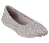 Skechers Women's Cleo 2.0-Glitzy Daze Ballet Flat, Taupe, 8