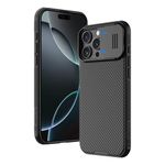 Nillkin for iPhone 16 Pro Case,with Slider Lens Protection,Military-Grade Protection,Fingerprint-Proof, Drop-Proof,Slim Stylish,Compatible with iPhone 16 Pro 6.3",Black