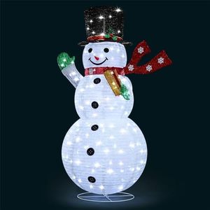 180cm Christmas Light 3D Snowman 200 LED Strip Lights Home Outdoor Party Holiday Xmas Decor 8 Flickering Effects