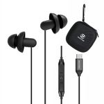 Hearprotek 2 Pairs Sleep Earbuds, USB c Earphones Headphones with Microphone-Silicone Noise Isolation Type c Earbuds Sleep Buds for Android Phone,Ideal for Sleeping, Snoring, Relaxation, Air Travel