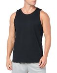 Amazon Essentials Men's Regular-Fit Solid Tank Top, Black, Large