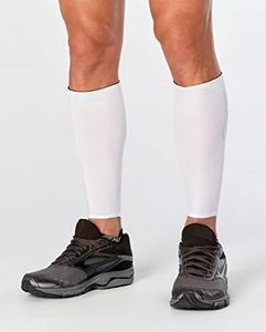 2XU Compression Calf Guards, White/White, Medium