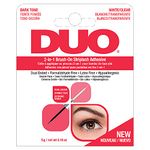 DUO 2-in-1 Brush-On Striplash Adhesive Lash Glue | Strong Eyelash Glue with Clear & Lightweight Formula | Professional Lash Glue for Eyelash Extensions & Cluster Lashes | Dark/Clear, 0.18 Ounces