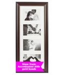 Kiera Grace Classic Traditional Lucy Collage Picture Frame, 4" x 6", Dark Brown