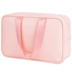 Full Size Toiletry Bag Large Cosmetic Bag Travel Makeup Bag Organizer for Women (Pink)