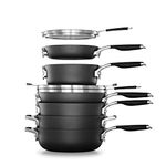 Calphalon Select by Space Saving Hard Anodized Nonstick Cookware Set, 9 Piece