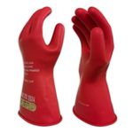 MAGID Class 00 Natural Rubber Latex Insulating Linemen Safety Gloves, 11” Long, Red, 1 Pair