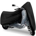 TOKEPT Scooter Cover, Waterproof Moped Cover, Vespa Cover, Outdoor Windproof and UV, for 60" Long Yamaha Honda Ruckus Motorbike Cover (Black)