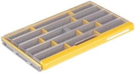 Plano Edge 3700 Premium Thin Tackle Utility Box, Clear and Yellow, Waterproof and Rust-Resistant Bait and Tackle Box Storage Organization