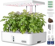 iDOO Hydroponics Growing System, Smart Indoor Garden Starter Kit with LED Grow Light, Smart Gardening Kits for Home Kitchen, Automatic Timer Germination Kit, Height Adjustable