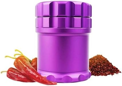 HerbSaver Large Metal Grinder 3.1” x 2.5” x 2.5” - Aircraft-Grade AluminumSpice Grinder with Razor Sharp Teeth & Magnetic Lid - Pocket-Sized & Durable - Ideal for Grinding Herbs & Spices (Purple)
