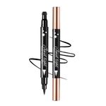 Facejewel Eyeliner Stamp Wingliner, Dual-ended Eyeliner Stamp, Waterproof & Star Shape Stamps Tattoo Eyeliner Makeup Tools for Women Girl