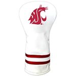 Team Golf NCAA Washington State Cougars White Vintage Driver Head Cover White Vintage Driver Golf Club Headcover, Form Fitting Design, Retro Design