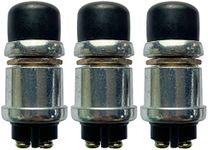 Push Button Momentary Starter Switch, Ampper Heavy Duty Momentary Switch for 12V Engine Start, Horn, Electrical Equipment Ignition and More (Black, Pack of 3)