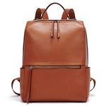 BOSTANTEN Genuine Leather Backpack Purse Fashion Casual College Travel Handbag for Women Brown