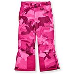 Arctic Quest Childrens Water Resistant Insulated Ski Snow Pants, Pink Camo, Small