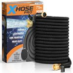X-Hose Pro Expandable Garden Hose 75Ft Water Hose, Flexible Garden Hose, Heavy Duty Lightweight Retractable Weatherproof, Crush Resistant Fittings, Kink Free Expandable Hose as Seen on TV