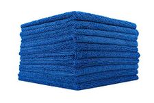 The Rag Company - Edgeless 365 Microfiber Towels Premium 70/30 Blend, Professional Polishing, Wax Removal, Auto Detailing, 365gsm, 16in x 16n, Royal Blue - (10-Pack)