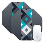 ARTBRIZ® Brizberry Pro-X2 Mouse Pad, Optimised for Speed and Precision, Premium Anti Skid Rubber Base, for Office Desktop Laptop PC Mac, 240mm x 240mm x 3mm (Pack of 2, Design 2 Octagon)