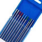 TEN-HIGH 1.0x175mm Mixed Packaging Tungsten Electrode, 2pcs Pure Tungsten + 2pcs 2% Cerium(Grey) + 2pcs 1.5% Lanthanum(Gold) + 2pcs 2% Lanthanum(Blue)+ 2pcs 2% Thorium(Red)