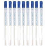 Healifty 50 Sets Disposable Oropharyngeal Sample Swabs Flocked Nasopharyngeal Specimen Swabs Specimen Collection Sticks with Tube Dental Nasal Oral Throat Swabs for Hospital Clinic 8CM Assorted Color