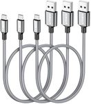 SUNGUY Micro USB Cable 1.5FT[3Pack] Short Braided USB 2.0 Micro Fast Charging and Data Sync Cord for Samsung Galaxy S7 Edge S6,Moto G5 G5S Plus,Sony Xperia Z3 Z5