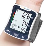 Wrist Blood Pressure Monitor Cuff, 120 Reading Memory, 2 User, BP Wrist Cuff with Voice Broadcast, Digital Blood Pressure Monitor with Large LCD Display for Detecting Irregular Heartbeat