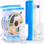 OVV3D Filament Storage Bags Kit 66pcs, 3D Printer Filament Storage 30 Bags Vacuum Sealed Kit with 30pcs Desiccant, Auto Pump, Perfect for 3D Filament Storage or Using After Filament Dryer Box