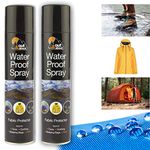 Max Solutions 2 x Water Proof Spray Fabric Sleeping Bags Protector Waterproofing for Shoes Tents Cloth Jacket 300ml