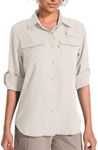 Toomett Womens Safari Shirts Quick Dry UPF 50 Fishing Shirts Lightweight SPF Long Sleeve Sun Protection Shirts,F5026,Light Khaki,M