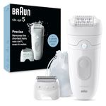 Braun Silk-épil 5 Epilator, Hair Removal Device, Women Shaver & Trimmer, Wet & Dry, Includes Shaver Head, Trimmer Comb, SE5-041, Grey