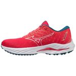 Mizuno Wave Inspr 19 Womens Road Running Shoes Pink/White/Blue 5.5 (38.5)