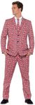 Smiffy's Men's Union Suit, Jacket, Pants and Tie, Stand Out Suits, Serious Fun, Size XL, 43520