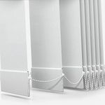 HOMESMART Blackout Replacement Vertical Blind Thermal Slats Louvres MADE TO MEASURE 89mm (3.5") Price Per Slat (White, Up To 3000mm)