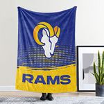 CS CATHAYSPORTS Official NFL Licensed Los Angeles Rams Plush Gradual Travel Throw Blanket - 50"x60" (FTH10004)