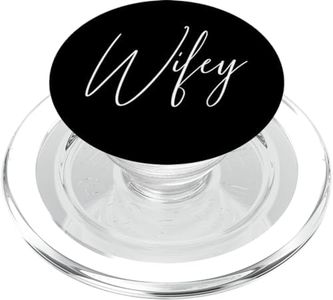 Wifey Matching Couple Newlywed Married Wife Gift Wifey PopSockets MagSafe PopGrip for iPhone