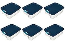 6 Pack Sterilite 14469606 18 Gallon Latch and Carry Storage Tote Box Containers by STERILITE