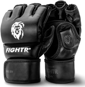 FIGHTR® Pro MMA Gloves for Grappling Sparring Training, Kickboxing Martial Arts Muay Thai Punching Bag Mitt Training Boxing for Men and Women | incl. Carrying Bag