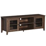 HOMCOM Modern TV Stand for TVs up to 60 inches, Wood TV Console Table with Storage Doors, Entertainment Center for Living Room, Bedroom, Office, Coffee