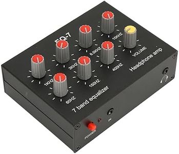 7 Band Car Audio Equalizer, 7 Band Sound Equalizer, 3.5mm Interface, High Bass Adjustment Dual Channel Sound, Input Output